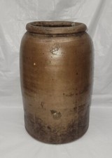Peter Herrmann Antique crock brown Pottery 1800s Baltimore Maryland #5738 picture