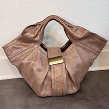 Kooba Cameron tan shimmer genuine leather vintage purse womens shoulder bag picture