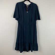 Knox Rose Tiered A-Line Ruffle Dress Size Large Short Sleeve V Neck picture