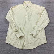 VTG Brooks Brothers Makers Oxford Button Shirt 16 - 5 Green Yellow OCBD Mens USA picture