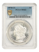 1878-CC $1 PCGS MS62 - Morgan Dollar - First-Year CC Morgan picture