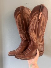 Lucchese T5141 Brown Leather Western Cowboy Boots Women's US 6 B picture