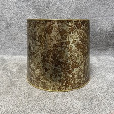 Vintage MCM Mottled Drum Lamp Shade Spider Fitter Metallic Retro Decor picture