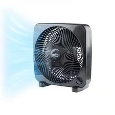 9 In. Black Box Fan with 3-Speed Front Control  NEW picture