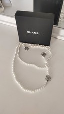 CHANEL CC Logo Pearl Necklace Rare Pre-owned  picture