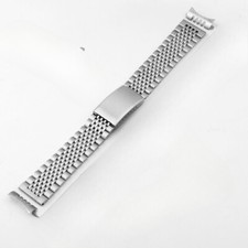 High Quality 9 Beads Stainless Steel Arc Watch Strap 18/20/22mm Metal Bracelet picture