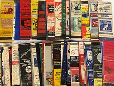 Lot of 50 Vintage Matchbook Covers Oil Boats Restaurant Banks Hotels Bars Random picture