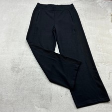 Chico's Zenergy Scuba Rib Pants Women 1R M Black Wide Leg Athleisure Travel Chic picture