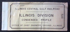 ILLINOIS  DIVISION TRACK PROFILE -ILLINOIS CENTRAL RAILROAD  SYSTEM - 1978 picture