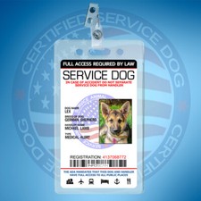 CUSTOMIZE EMOTIONAL SUPPORT THERAPY SERVICE DOG ID CARD ESA  BADGE TAG #BRWE picture