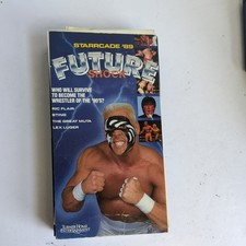 WCW NWA Starrcade 1989 FUTURE SHOCK box damage VHS Tape STING FLAIR LUGER Clean picture