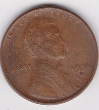 1934  D   Lincoln Wheat Cent,   Fine + details picture