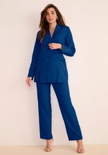 Roaman's Women's Plus Size Long Sleeve Ten-Button Shawl-Collar Pant Suit – picture