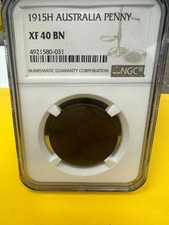 1915H AUSTRALIA PENNY XF40 BN picture