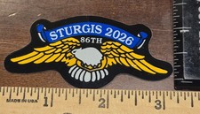 2026 Sturgis South Dakota Motorcycle Rally Eagle Wings Official Sticker Decal picture