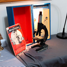 Porter Microcraft Master Microscope No. 299 (MPN 299) Vintage w/ Case & Manual picture