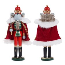 12 Inch Mouse King Wooden Nutcracker Mouse Themed Collectible Christmas Decor picture