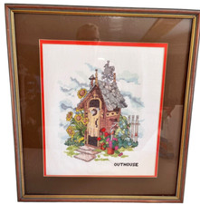 Large Handcrafted Cross Stitch Needlework 