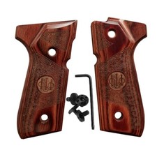 Beretta Grip 92/96 Series Full Size 92FS/92F Engrave Wood Grips W/Screw & Wrench picture