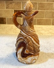 Vintage Imperial Glass Caramel Slag Glass Cruet w/Stopper 7