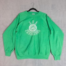 Hanes Sweatshirt Unisex XL Green Vintage Slippery Rock University USA picture