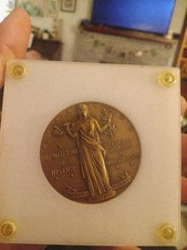 Vintage J. Edgar Hoover FBI / Department of Justice Bronze Medallion in Acrylic  picture