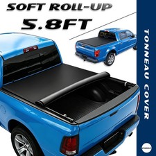 5.8FT Soft Roll-up Tonneau Cover For 07-18 Chevy Silverado/ GMC Sierra 1500 picture