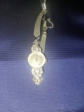 Gorgeous Solid 14k white Gold Vintage Ladies Watch GIRARD PERREGAUX Swiss Runs picture