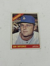 1966 Topps Don Drysdale #430 - No Creases - Bottom LC Dinged - VG/Better picture