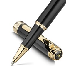 MCNTEIK 317 Rollerball - Stunning Luxury Black Lacquer Pen with 24K Gold Fini... picture