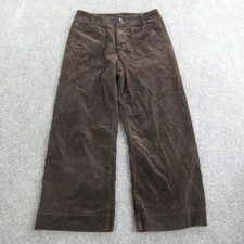 Quince Dress Pants Womens 6 Brown Corduroy Wide Leg Stretch Casual Pockets picture