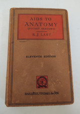1955 Aids to Anatomy Pocket Anatomy R.J. Last 11th Edition Vintage Medical HC picture