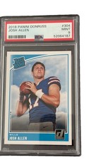 Panini 2018 Donruss Rated Rookie Josh Allen #304 PSA 9 Buffalo Bills NFL picture