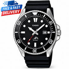 CASIO MDV106-1AV Duro 200M Men's Black Resin Strap Analog Dive Watch Date picture