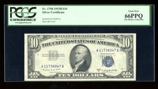 DBR 1953-B $10 Silver Fr. 1708 Gem PCGS 66 PPQ Serial A11736047A picture