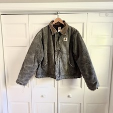 Vintage Carhartt J22 Detroit Style Jacket Faded Distressed XL picture
