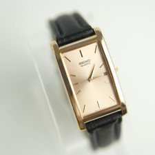 Vintage 1991 Seiko 7N89 Cintree Style Rose Gold Tone Salmon Dial Men’s Watch 23m picture