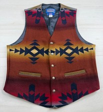 Vtg Pendleton Vest High Grade Western Wear Navajo Aztec Geometric USA Made 42 picture