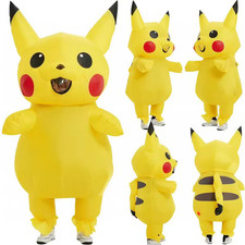 Pokémon Pikachu Inflatable Costume Mascot Adult Halloween Cosplay Party Outfit picture
