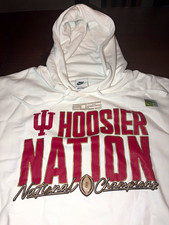 Nike Indiana Hoosiers Nation 2025 National Champs White Hoodie, Size XL picture