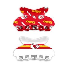 NEW KANSAS CITY CHIEFS HAIR CLAW CLIP SET 2 TEAM DESIGNS picture