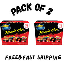 (2 PK) Frito-Lay Flamin' Hot Mix Variety pack Snack Chips, 18 Count Multipack picture