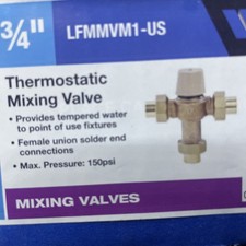 WATTS 3/4-LFMMVM1-US  (NO BOX) BRAND NEW Thermostatic mixing valve EDP# 0559118 picture