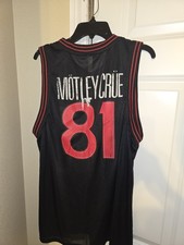 Vintage 2000s Black and Red Mötley Crüe 'Crue 81' Basketball Jersey picture