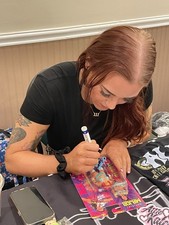 Signed Allie Katch Major Wrestling Figure Podcast Bendies  Autographed GCW picture