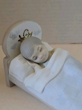 Vtg Zaphir Early Lladro Sleeping Boy Bed Cat Porcelain Figurine 5.5 x 3.5