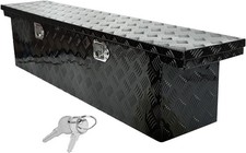 60 Aluminum Heavy Duty Truck Bed Tool Box Trailer Lock Keys Black 60x12x14 picture