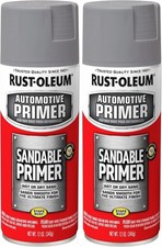 Rust-Oleum 249415 Automotive Sandable Primer Spray, 12 oz, Gray (Pack of 2) picture