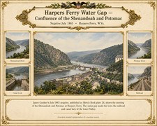 Harpers Ferry Water Gap Shenandoah Potomac Classic Civil War Art/332317015 picture