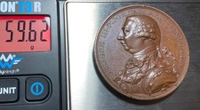 1820 Top Grade bronze medal DEATH OF GEORGE III by C.H. Küchler 48mm Eimer# 1121 picture